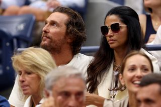 Matthew McConaughey and Camilla Alves McConaughey at the U.S. Open