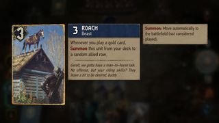 Roach is a great companion, but a questionably useful card.