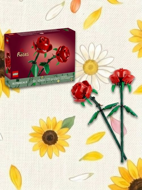 Roses Building Toy for Home Decor & Display - 40460