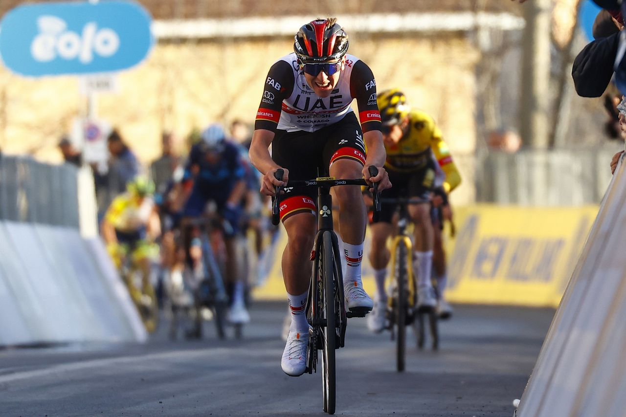 Tirreno Adriatico 2022 - 57th Edition - 4th stage Cascata delle Marmore - Bellante 202 km - 10/03/2022 - Tadej Pogacar (SLO - UAE Team Emirates) - photo Luca Bettini/SprintCyclingAgency&Acirc;&copy;2022