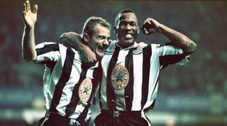 Les Ferdinand and Alan Shearer at Newcastle