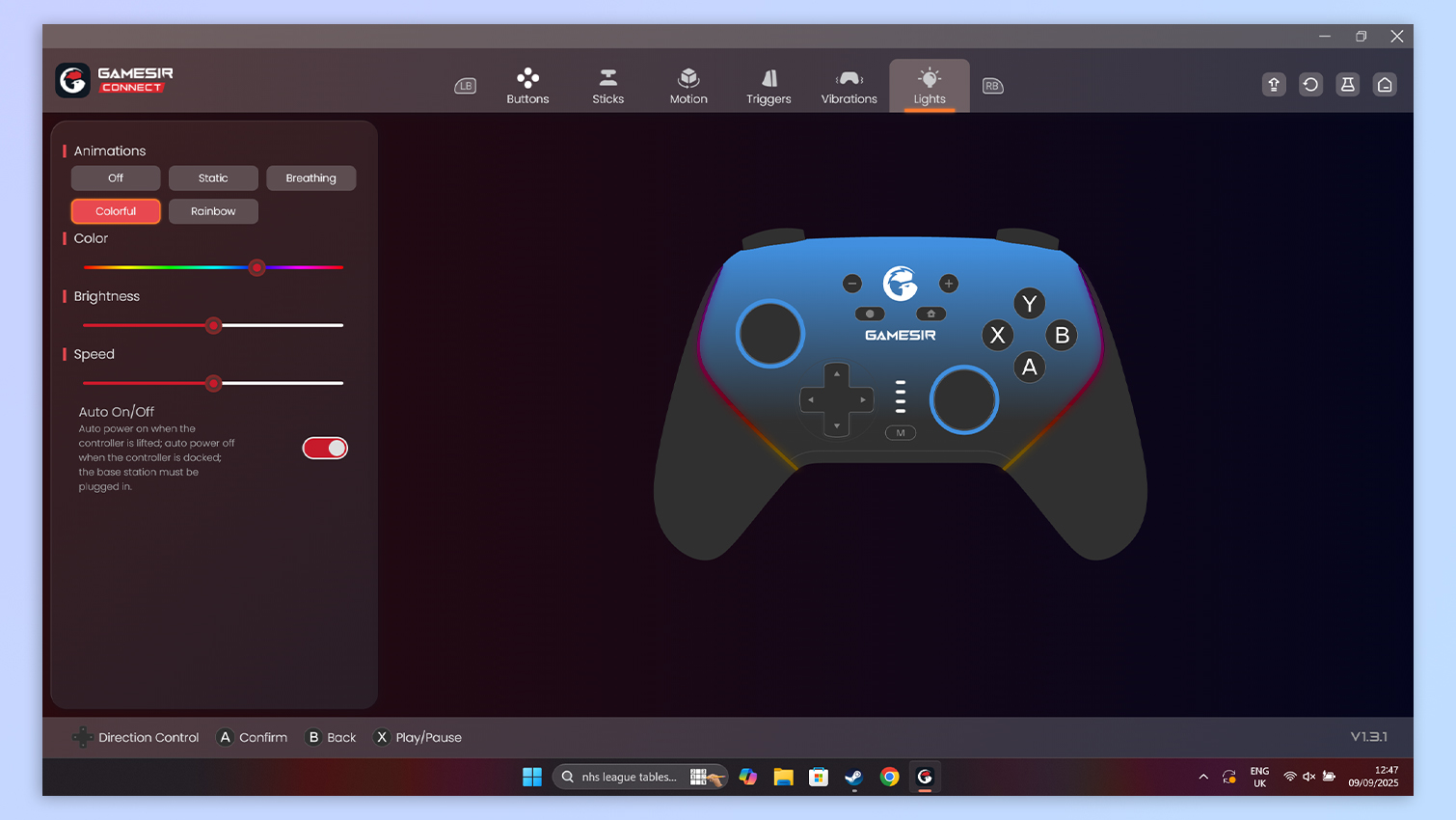 GameSir Connect software screenshot