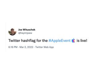 Apple Event March 2022 Hashflag