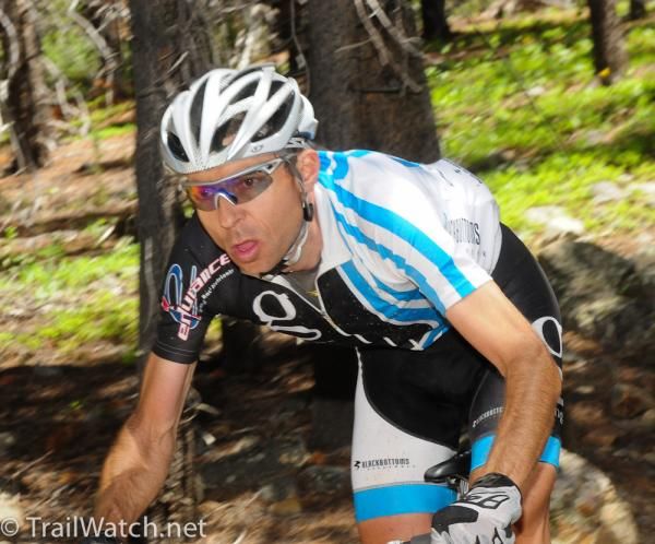 Burke Swindlehurst riding himself onto the podium.