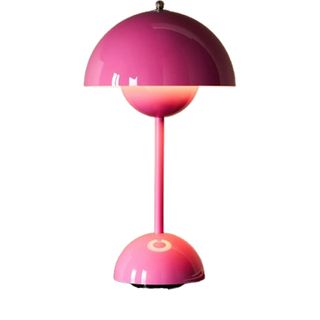 bright pink portable table lamp