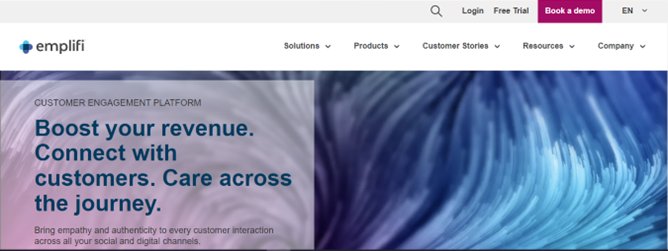Website screenshot for Emplifi