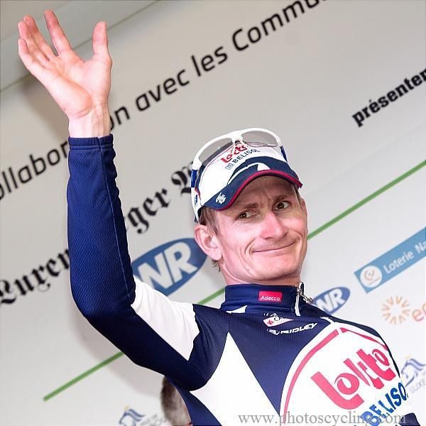 Andr&eacute; Greipel (Lotto Belisol Team) on the podium