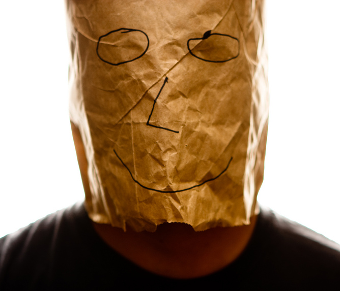 What does the face say?