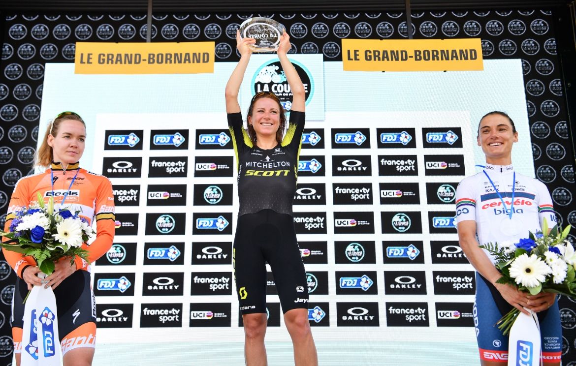 Annemiek van Vleuten with the La Course triphy