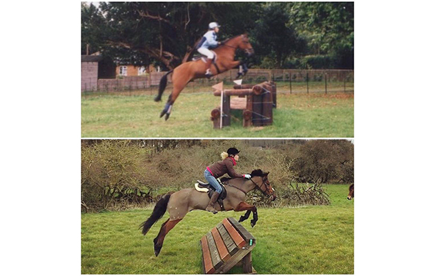 &lsquo;These pictures were taken 15 years apart. Sprattsdown Tenacity has been with me since I was 12 and he was seven. We are now 28 and 22 respectively. My pony of a life time!&rsquo; &mdash; Louise England