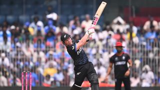 New Zealand's Tim Seifert playing a shot at the 2026 T20 World Cup