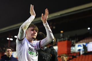 Liverpool star Conor Bradley while on loan at Bolton Wanderers