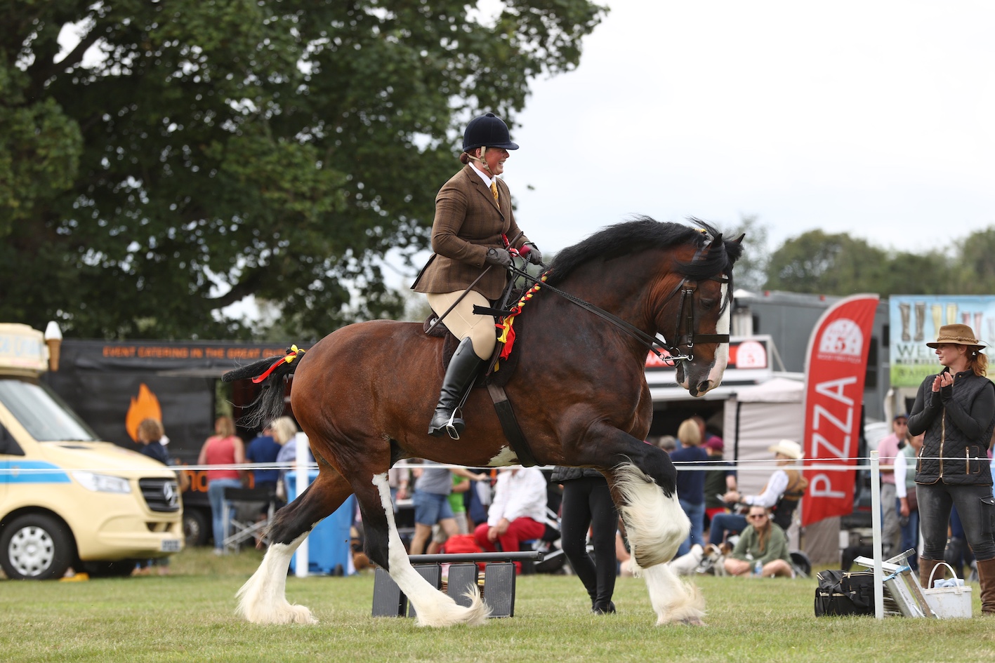 Bosley Minns George and Kati Rhodes take the heavy horse ticket to HOYS and are one of eight stunning showing champions at Scone Palace