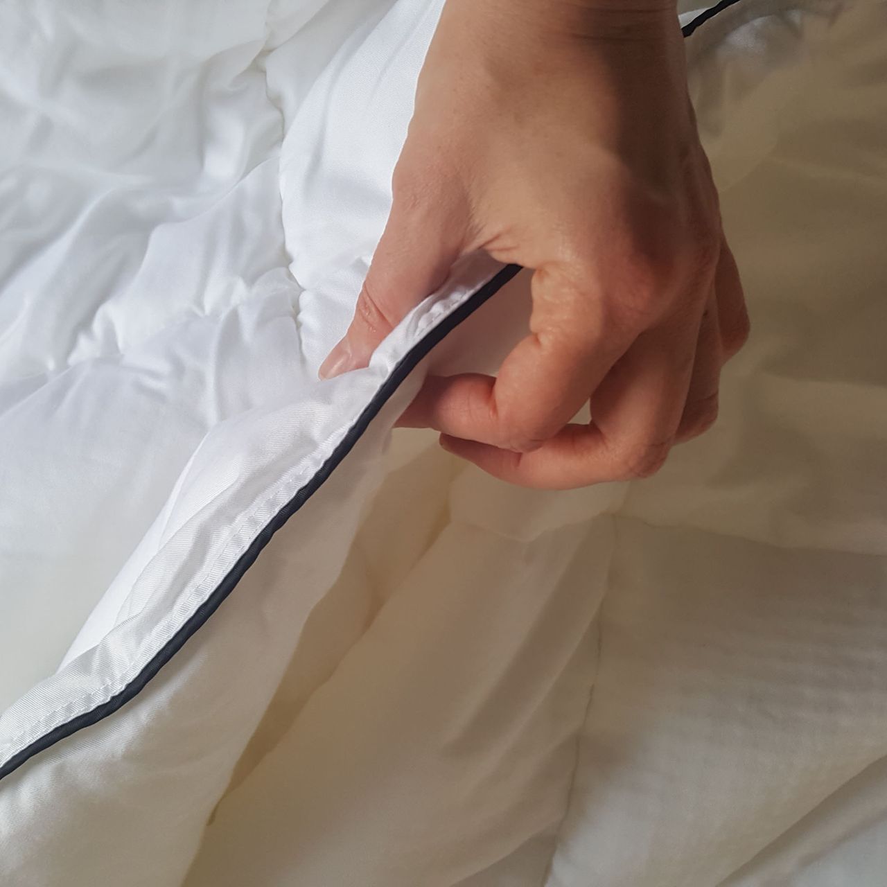 The Panda Cloud duvet being tested