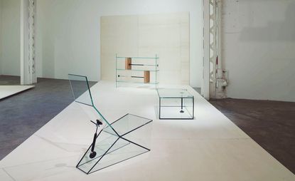 Glass furniture view