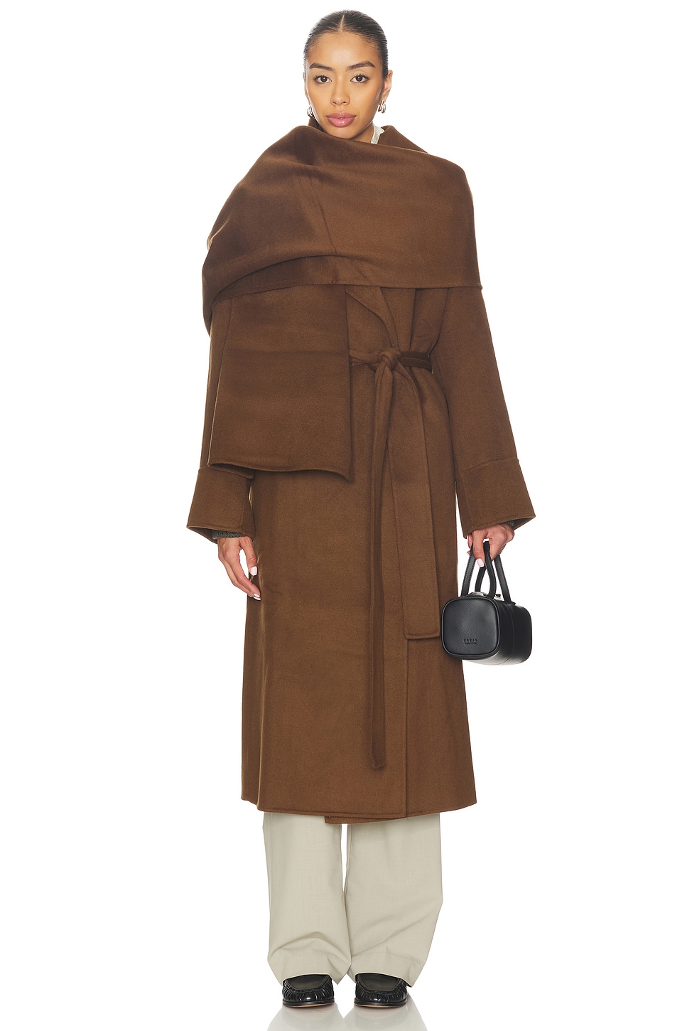 Candice Scarf Double Wool Long Coat