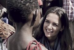 Katie Holmes Millennium Promise for Marie Claire magazine