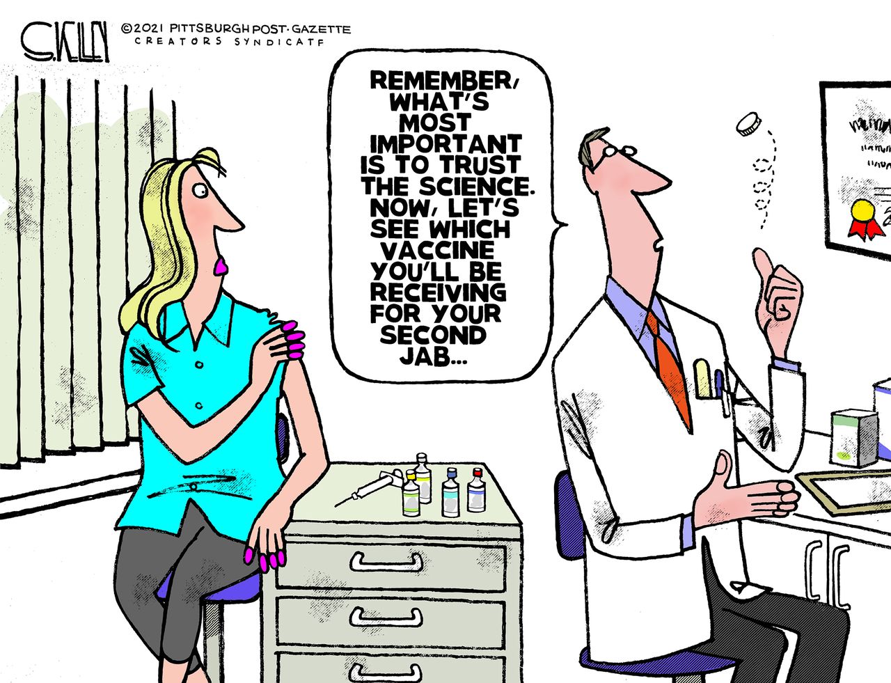 Editorial Cartoon U.S. covid vaccines