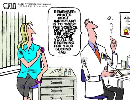 Editorial Cartoon U.S. covid vaccines