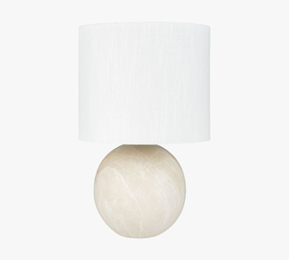 table lamp with neutral ceramic cylindrical base