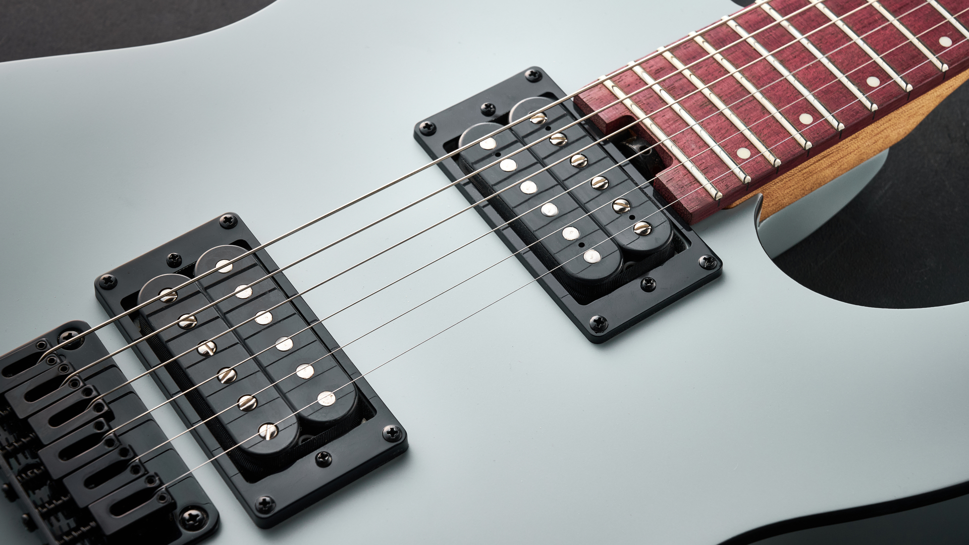 The dual humbuckers on the Charvel Standard Series San Dimas Style 2 SD2 HH HT electric guitar