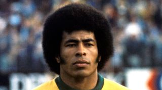 Jairzinho with Brazil at the 1974 World Cup.