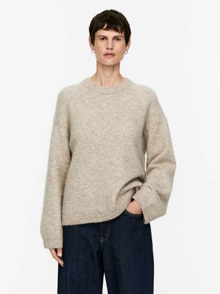 Alpaca-Wool Blend Jumper - Beige - Arket Gb