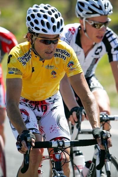 Oscar Sevilla (Rock Racing) safe at the front.