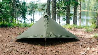 waterproof a tent: tent pitched