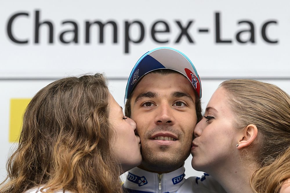 Thibaut Pinot (Fra) FDJ.fr on the podium