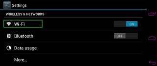 select wifi settings