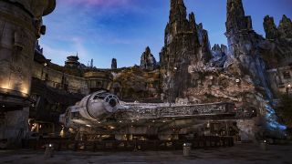 The Millennuim Falcon at Star Wars: Galaxy's Edge