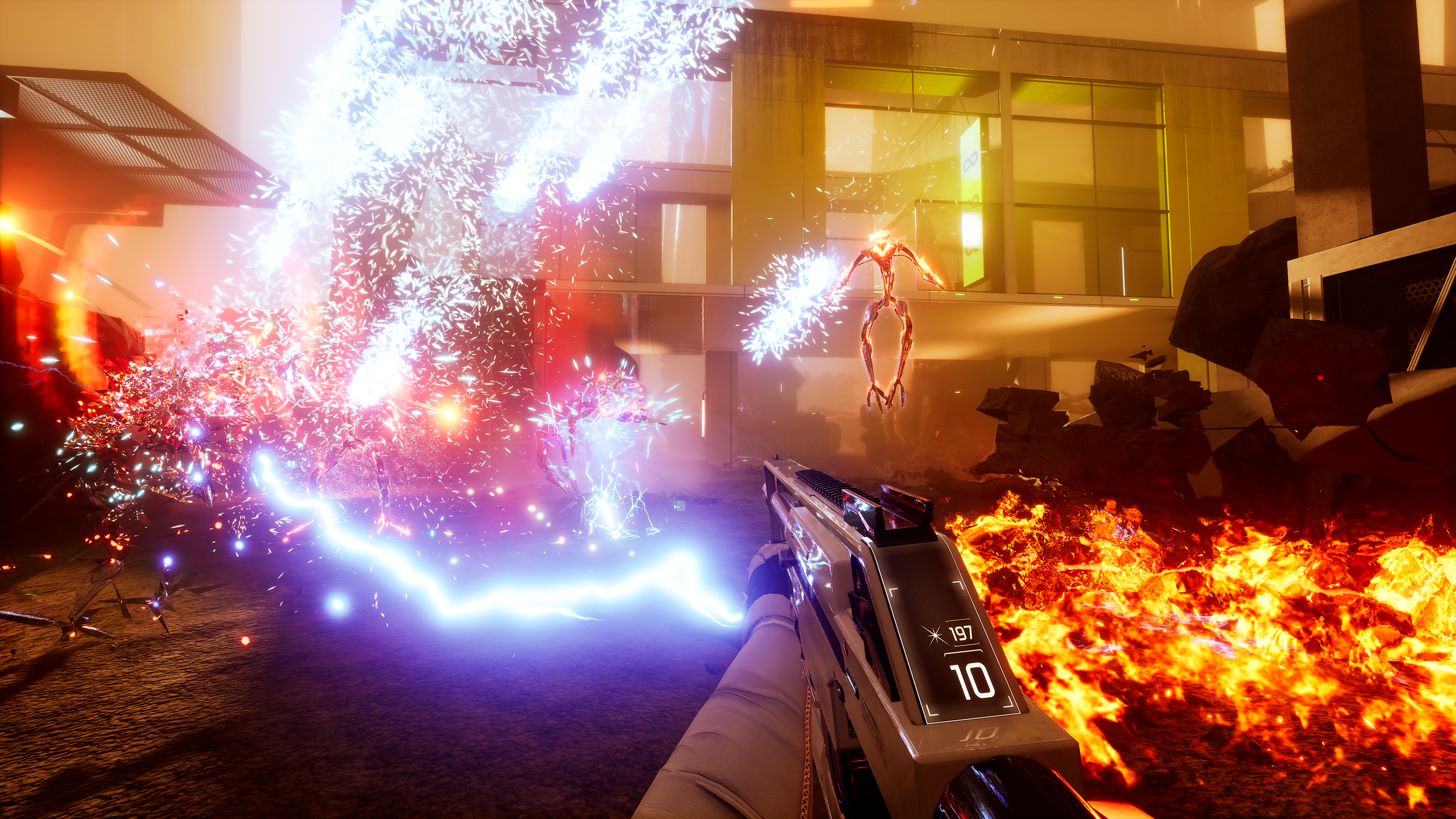 The Sparkbreaker weapon rains lightning bolts down on the player&#039;s enemies 