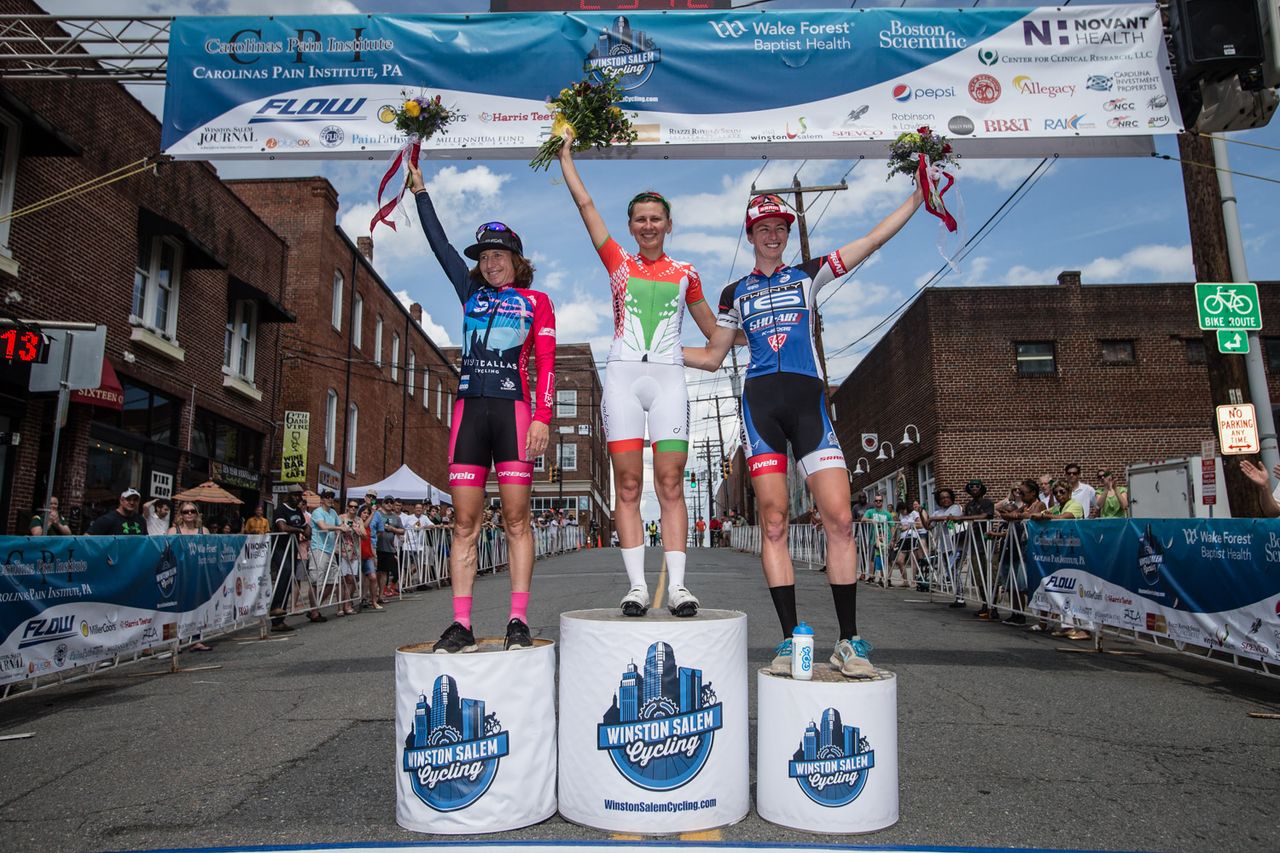 The top three for the womens race.