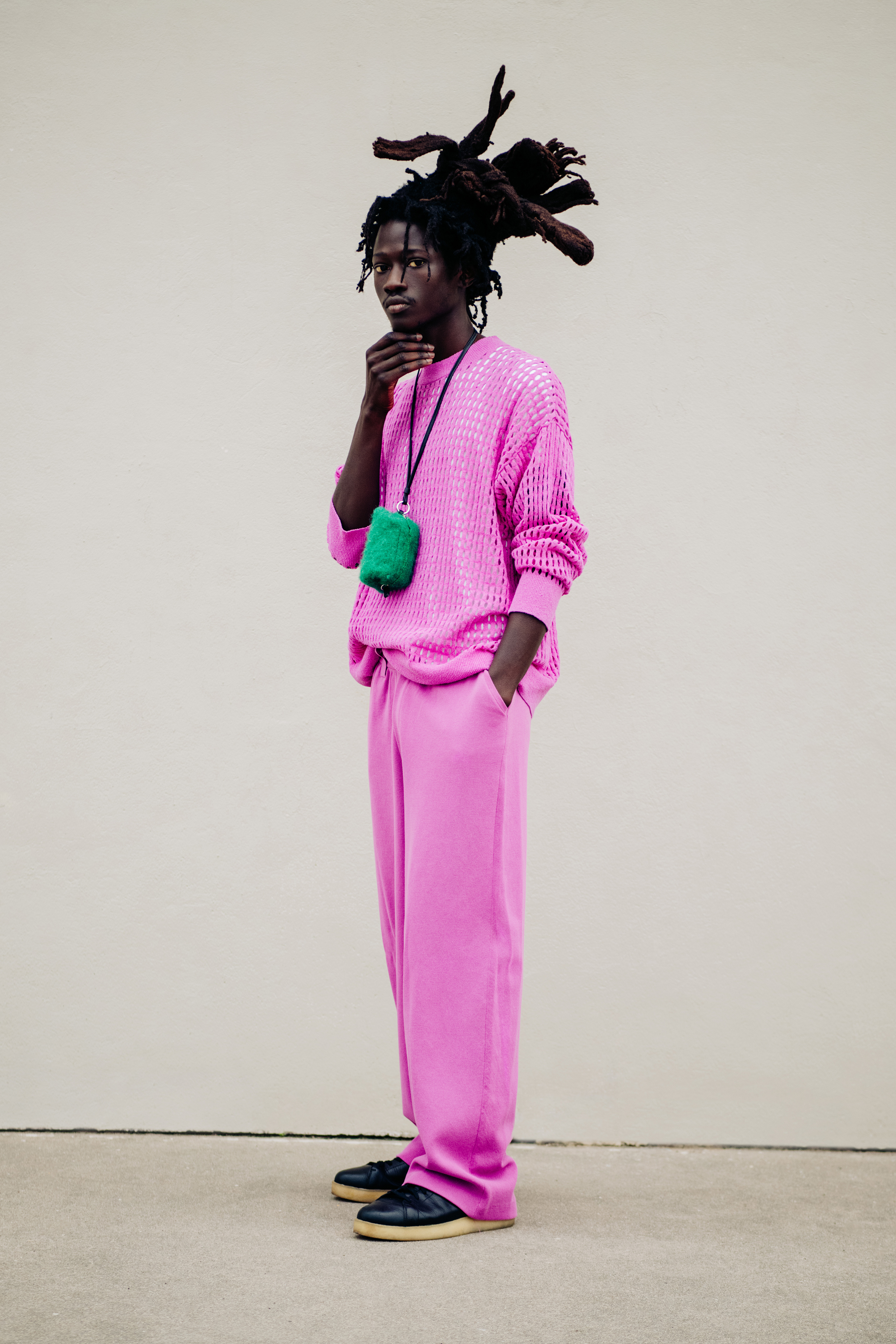 Model on runway wearing Zankov at New York Fashion Week S/S 2023