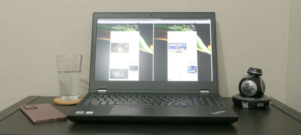 Lenovo ThinkPad P15 on a desk