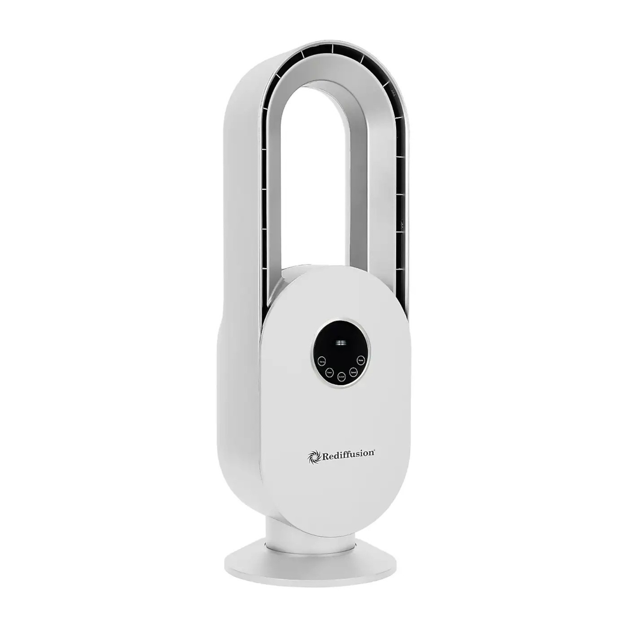 rediffusion bladeless fan on white background