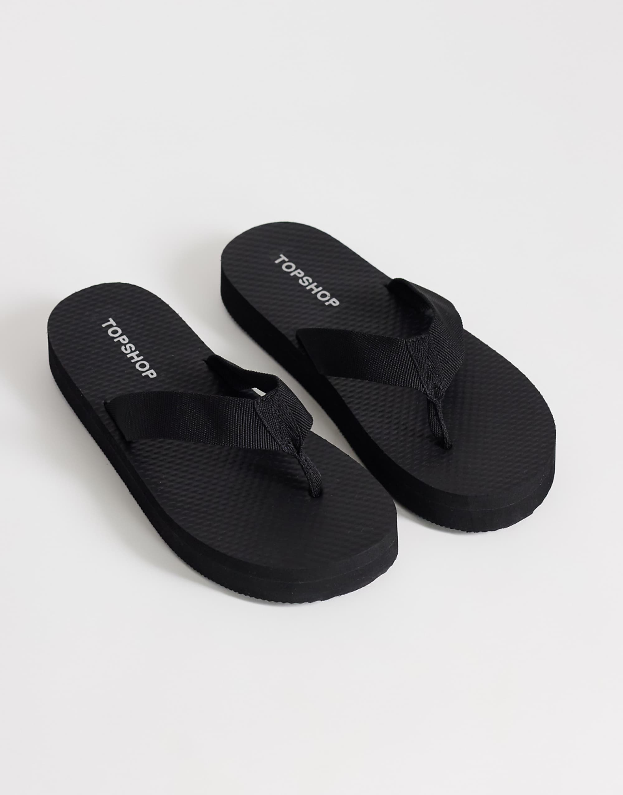 Topshop Molly Toe Thong Sandal in Black