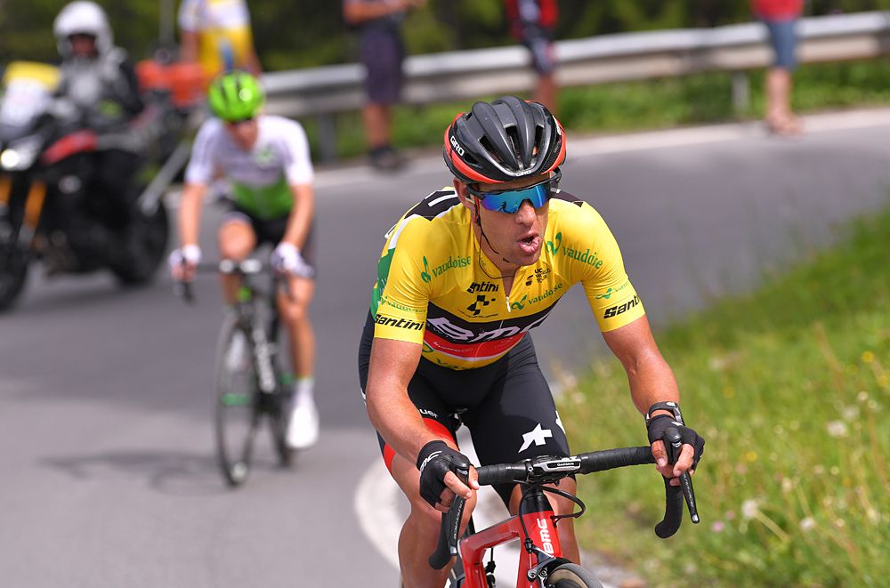 Overall leader Richie Porte (BMC) during stage 7 at Tour de Suisse