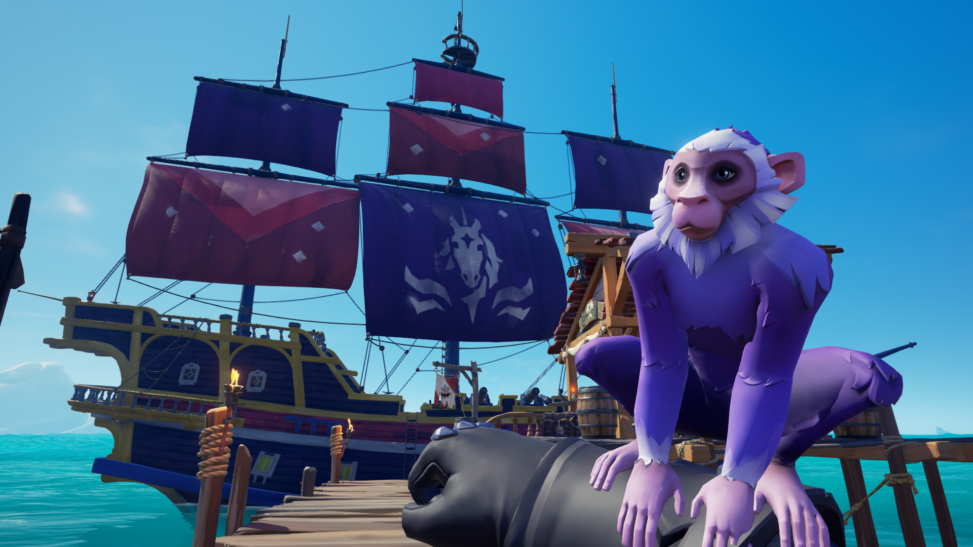 Adopt A Purple Monkey In Sea Of Thieves With Your Twitch Prime Membership Pc Gamer