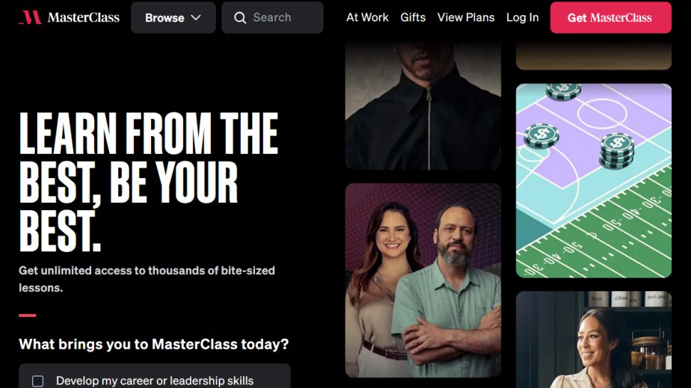 MasterClass website screenshot (June 2025).