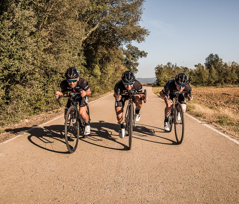 Israel Cycling Academy riders show off their new De Rosa bicycles.
