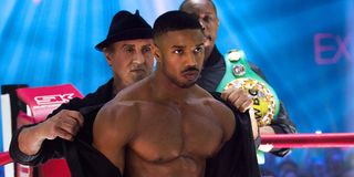 Michael B. Jordan as Adonis "Donnie" Creed and Sylvester Stallone as Rocky Balboa in Creed II (2018)