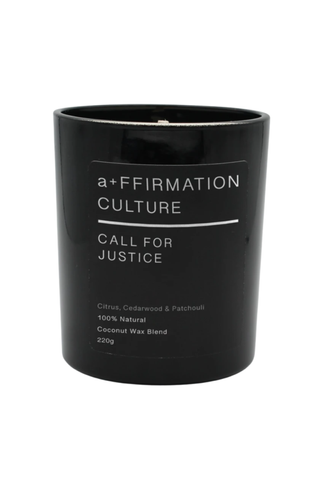 Affirmation Culture Call for Justice charity candle, £30 | Affirmation Culture