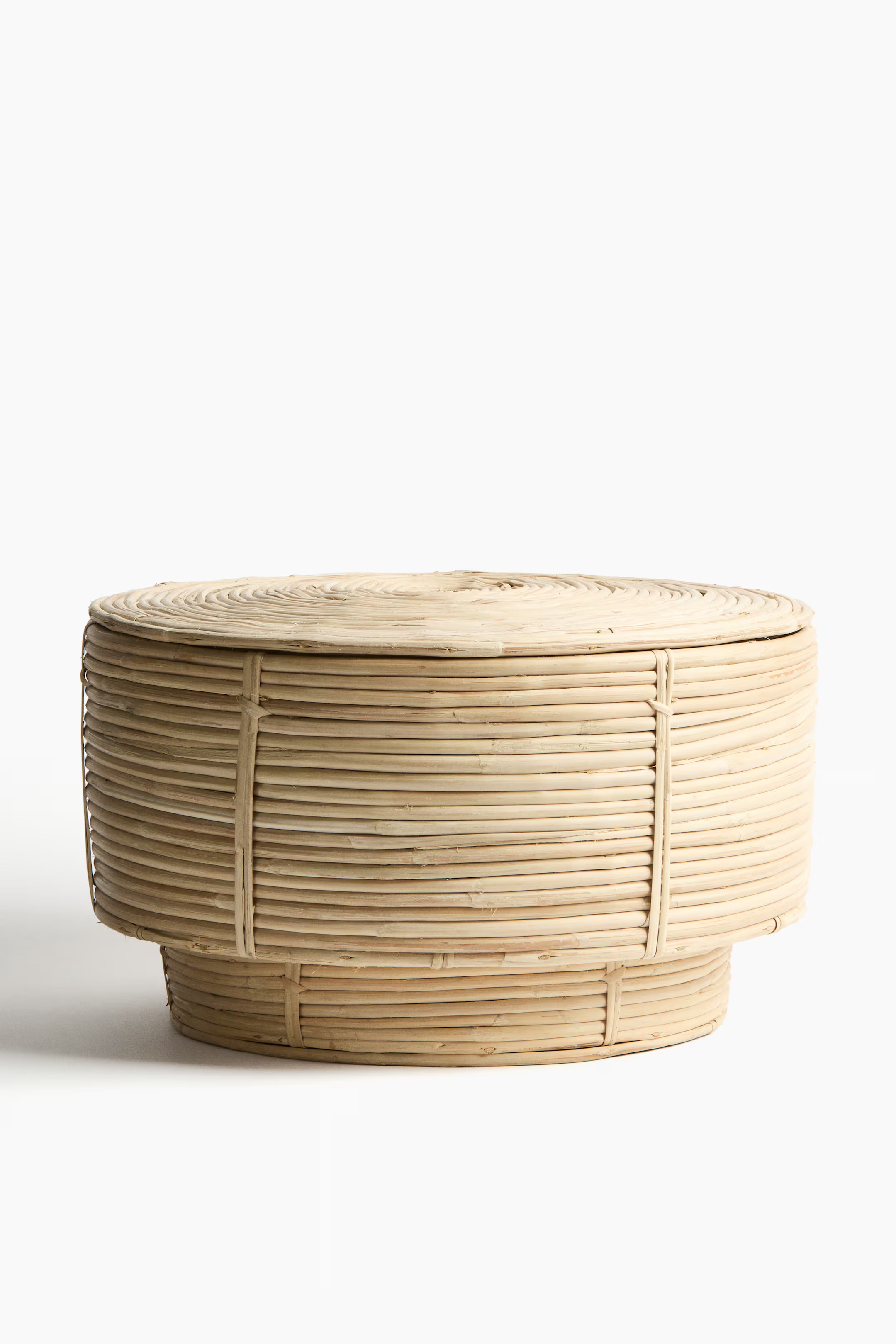 rattan storage basket with lid