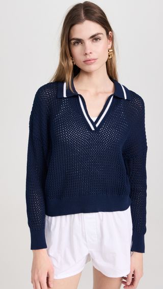 Cara Tipping Polo Pullover