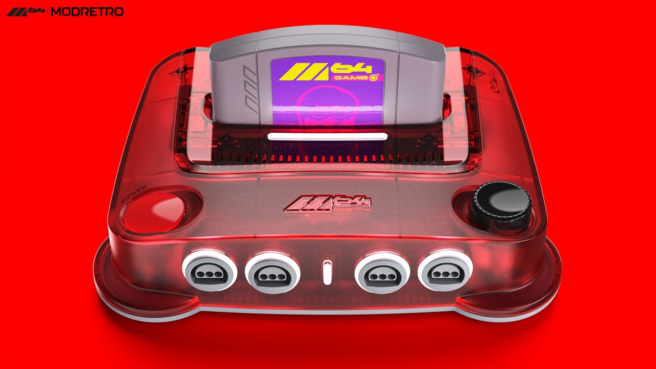 Close up of the ModRetro M64 console