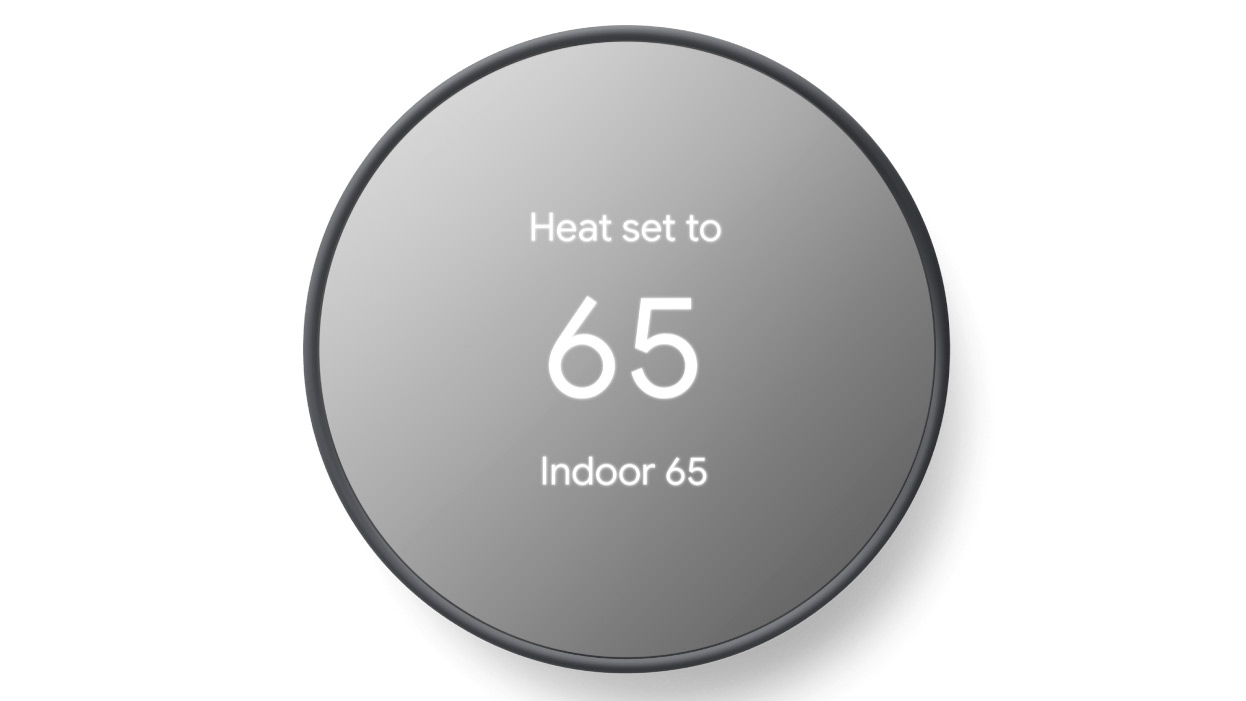 Google Nest Thermostat 2020 on a white background