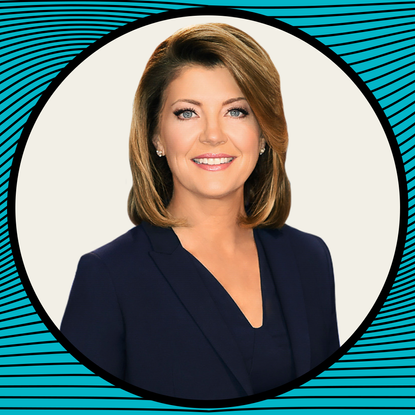 Electric blue, Smile, Newsreader, Television presenter, 