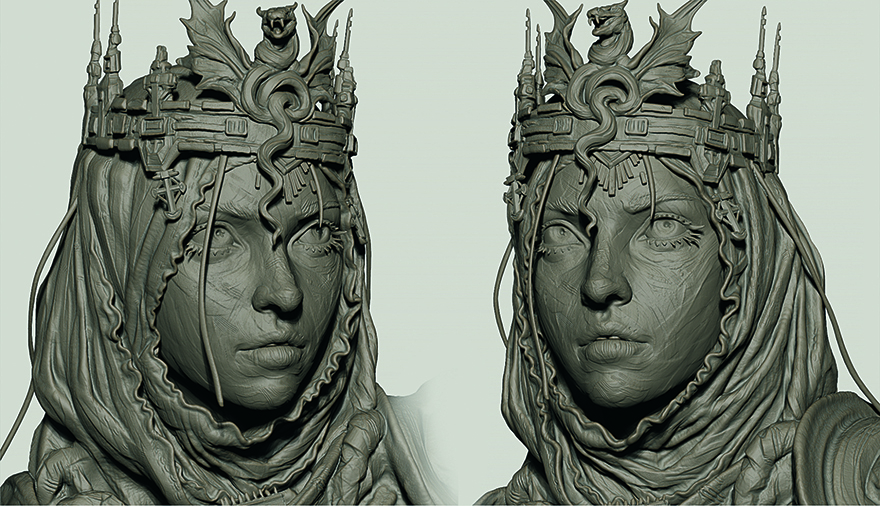 3D models of a gothic knight